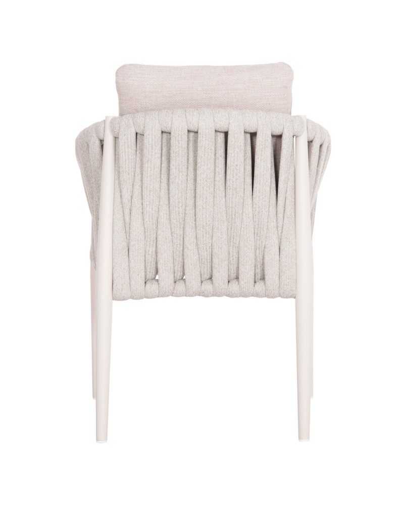 KWEEN Armchair | Cream Aluminium with Rope beige