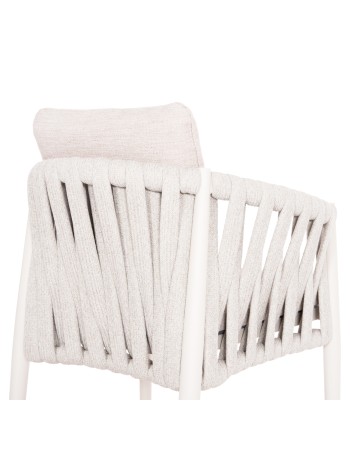 KWEEN Armchair | Cream Aluminium with Rope beige