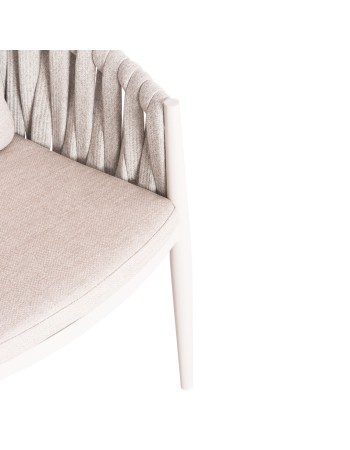 KWEEN Armchair | Cream Aluminium with Rope beige