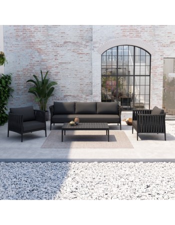 POLARIS Sofa Set | Grey Aluminium with Rope