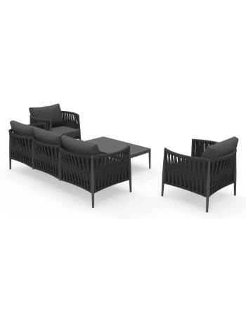 POLARIS Sofa Set | Grey Aluminium with Rope