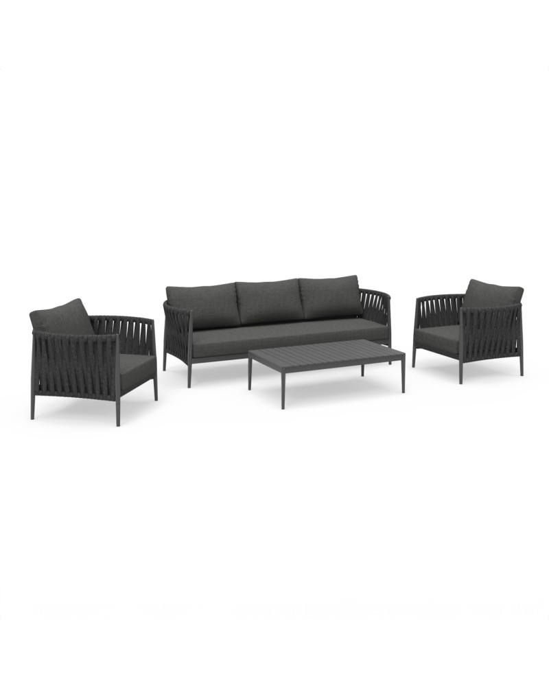 POLARIS Sofa Set | Grey Aluminium with Rope