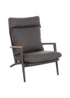 ZODIAC Armchair | Dark Grey Aluminium withTeak Wood