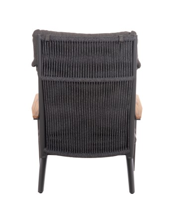 ZODIAC Armchair | Dark Grey Aluminium withTeak Wood