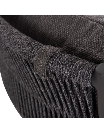 ZODIAC Armchair | Dark Grey Aluminium withTeak Wood