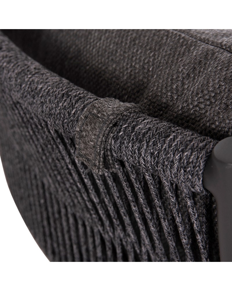ZODIAC Armchair | Dark Grey Aluminium withTeak Wood