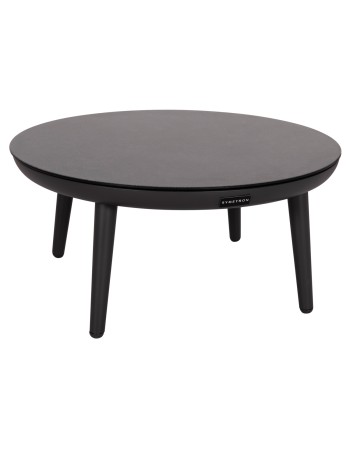 ZODIAC Coffee Table 60x28cm | Grey Aluminium with Glass Top