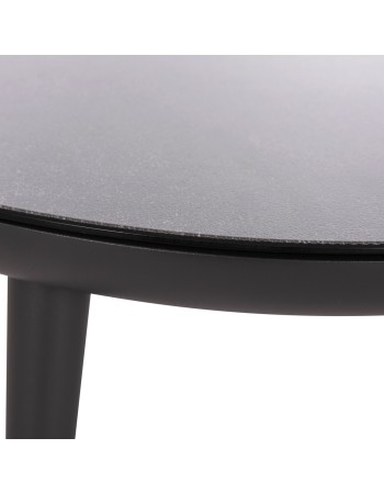 ZODIAC Coffee Table 60x28cm | Grey Aluminium with Glass Top