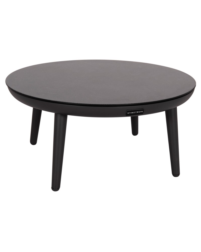 ZODIAC Coffee Table 60x28cm | Grey Aluminium with Glass Top