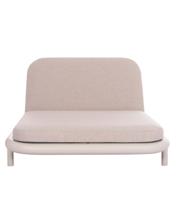 EUTOPIA Sunbed Double | ALUMINIUM CREAM -BEIGE OLEFIN PILLOW