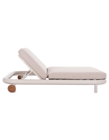 EUTOPIA Sunbed Double | ALUMINIUM CREAM -BEIGE OLEFIN PILLOW