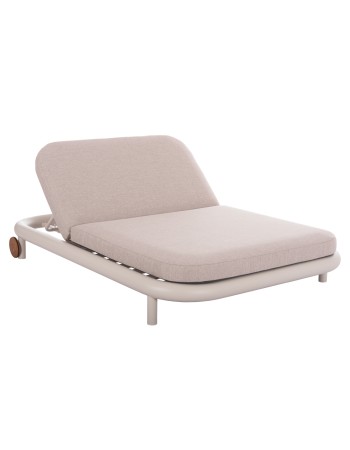 EUTOPIA Sunbed Double | ALUMINIUM CREAM -BEIGE OLEFIN PILLOW