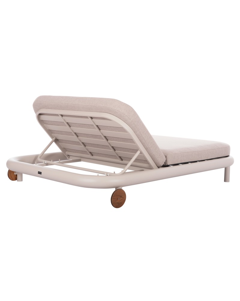 EUTOPIA Sunbed Double | ALUMINIUM CREAM -BEIGE OLEFIN PILLOW