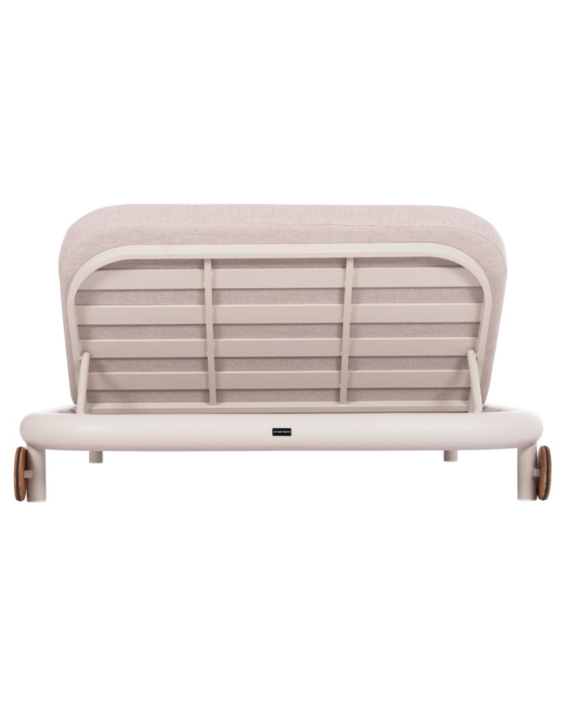 EUTOPIA Sunbed Double | ALUMINIUM CREAM -BEIGE OLEFIN PILLOW
