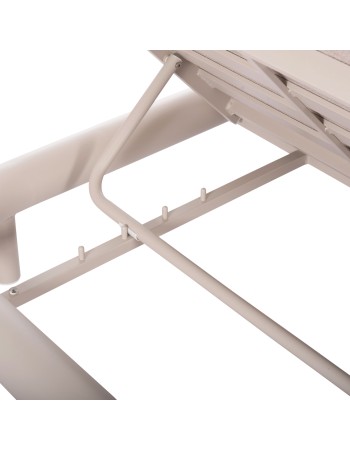EUTOPIA Sunbed Double | ALUMINIUM CREAM -BEIGE OLEFIN PILLOW