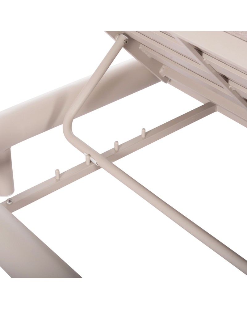 EUTOPIA Sunbed Double | ALUMINIUM CREAM -BEIGE OLEFIN PILLOW