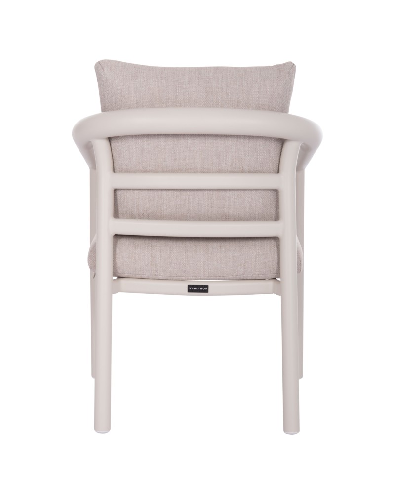 EUTOPIA Armchair | Cream White Aluminium with Beige fabric