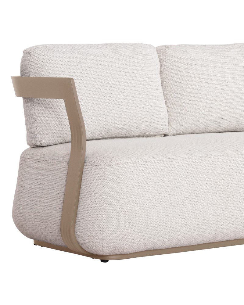 PACIFIC Sofa Set | Shampagne Aluminium with Cream fabric