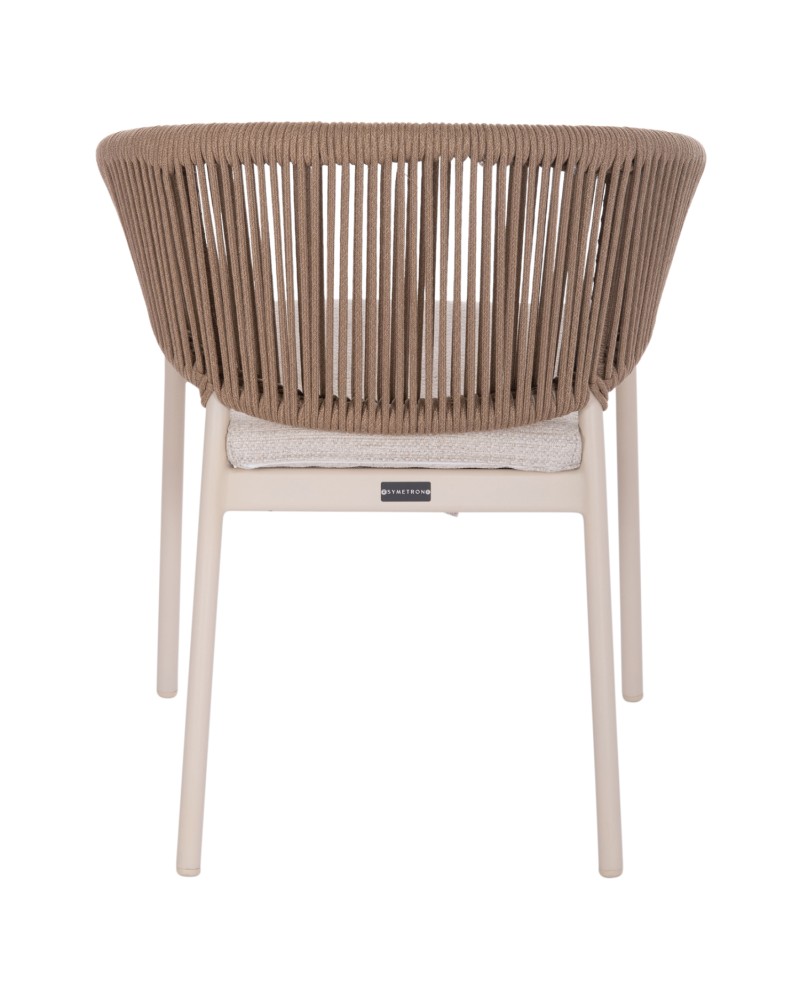 STELLAR Armchair | Ivory Aluminium frame with Natural Rope