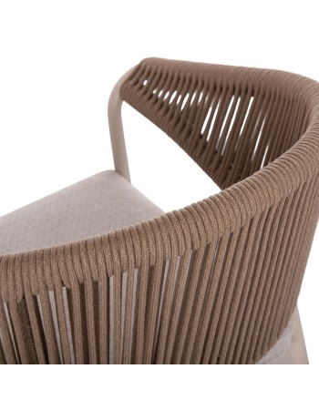 STELLAR Armchair | Ivory Aluminium frame with Natural Rope