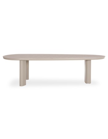 OSIRIS Dining Table | Beige Aluminum frame,beige/grey sintered stone