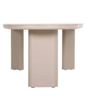 OSIRIS Dining Table | Beige Aluminum frame,beige/grey sintered stone