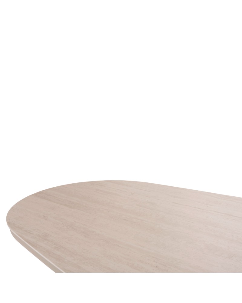 OSIRIS Dining Table | Beige Aluminum frame,beige/grey sintered stone