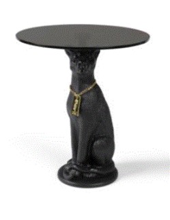 PROUDLY CROWNED PANTHER Side Table | Black
