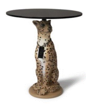 PROUDLY CROWNED PANTHER SPOTTED Side Table