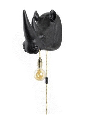 MIND YOUR OWN RHINO Wall Lamp | Black