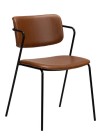 ZED Chair | Vintage Light Brown Art.Leather, Black legs