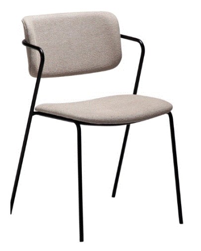 ZED Chair | Cashmere Boucle, Black legs