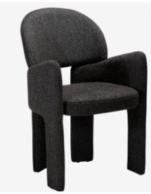 AOLE Armchair | Raven Black Boucle