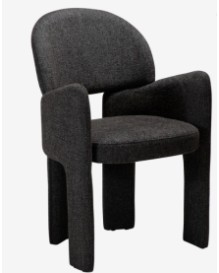 AOLE Armchair | Raven Black Boucle