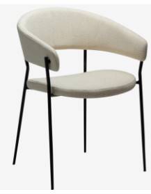 REBOOT Armchair | Simply Beige Boucle, Black legs