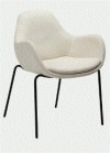 ZIMMER Armchair | Beige  Boucle, Black legs