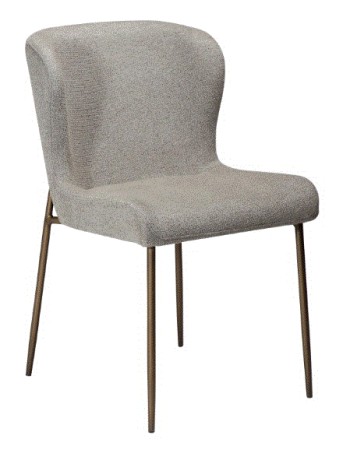 GLAM Chair | Pebble Earth Boucle, Ant.Brass legs
