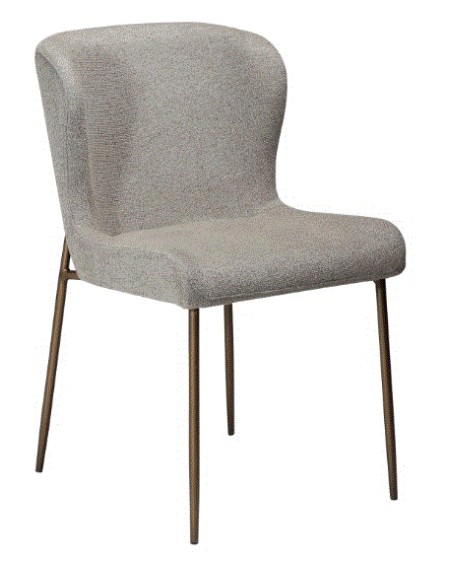 GLAM Chair | Pebble Earth Boucle, Ant.Brass legs