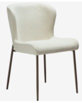 GLAM Chair | Bone White, Ant.Brass legs