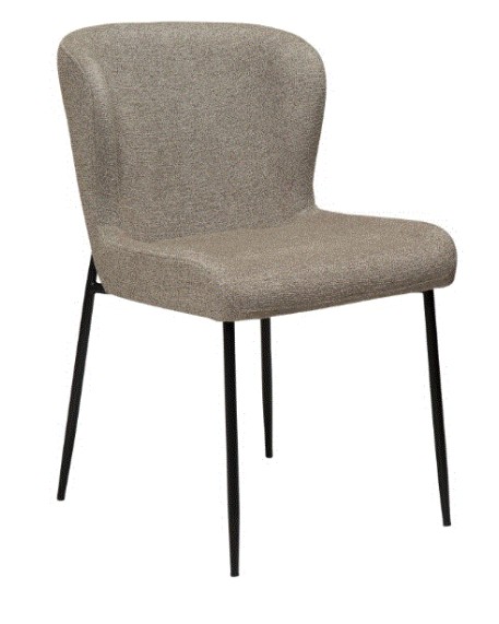 GLAM Chair | Pebble Earth Boucle, Black legs