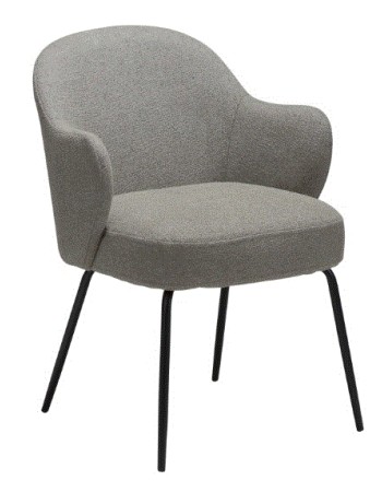 BAE Armchair | Pebble Earth Boucle, Black legs