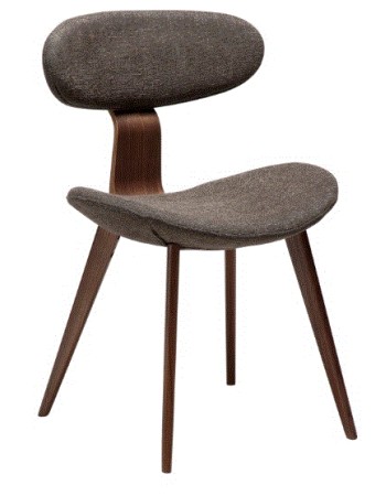 BUCKLE Chair | Major Brown Boucle, Walnut legs
