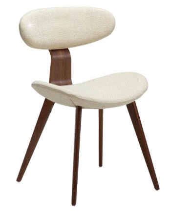 BUCKLE Chair | Frosted Almond Boucle, Walnut legs