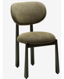 WOKE Chair | Dark Olive Boucle, Ant.Pewter legs