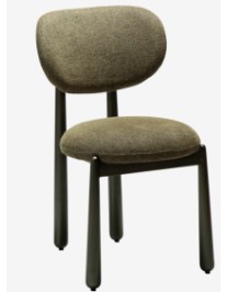 WOKE Chair | Dark Olive Boucle, Ant.Pewter legs