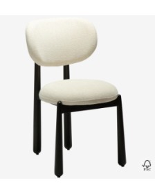 WOKE Chair | Simply Beige Boucle, Black legs