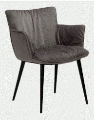 JOIN Armchair | Alu Velvet, Black legs