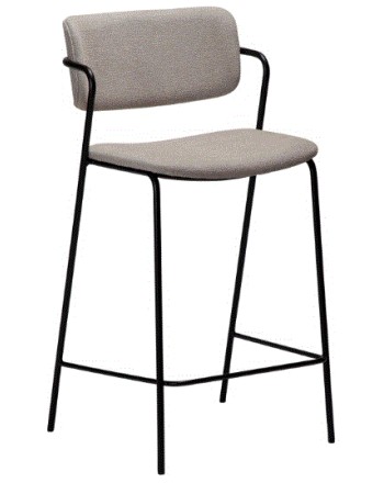 ZED Counter Stool | Cashmere Boucle, Black legs