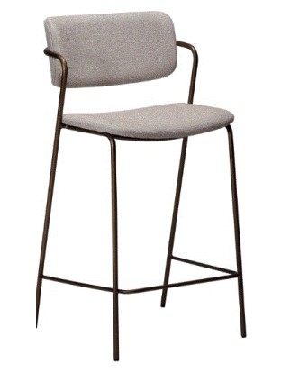 ZED Counter Stool | Cashmere Boucle, Ant.Brass legs