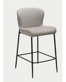 GLAM Counter Stool | Pebble Earth Boucle, Black legs
